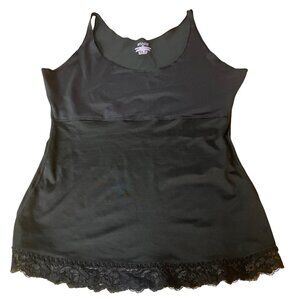 Spanx Lace Trim Layering Stretch Tank Cami Top Sz 1X Shaping Shapewear